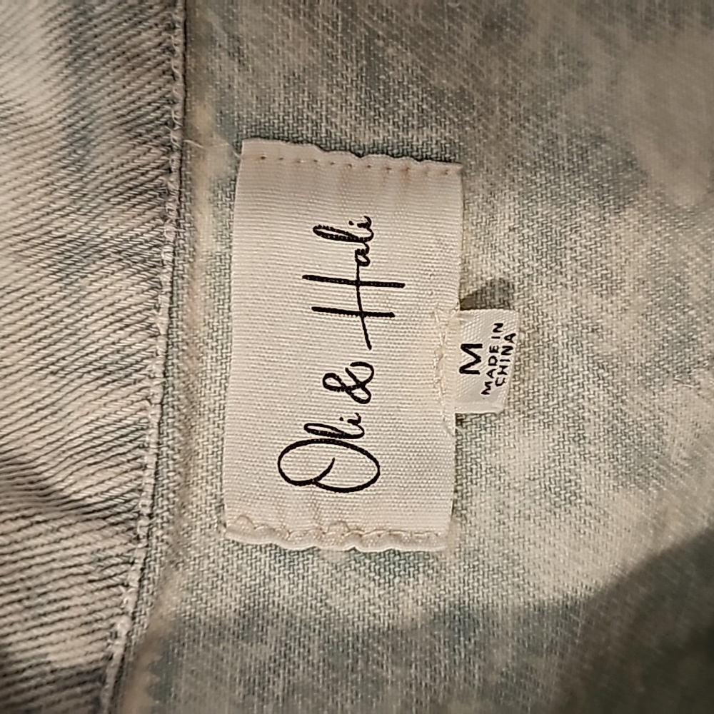O204 New Oli & Hali 🤎  OLI AND HALI Patchwork Colorblock Jacket  Shacket - Picture 3 of 3